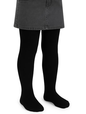 Civil Girls Kız Çocuk Basic Düz Havlu Kız Külotlu Çorap | Havlu | Okul Kreş ve Günlük Kullanım - Siyah
