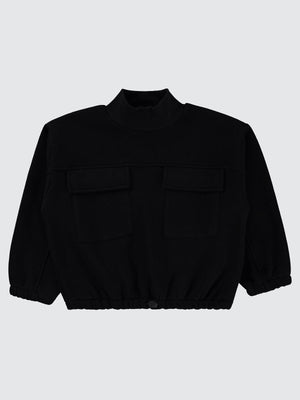 Civil Girls Cepli 10-13 Yaş Sweatshirt - Siyah