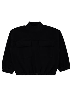 Civil Girls Cepli 6-9 Yaş Sweatshirt - Siyah