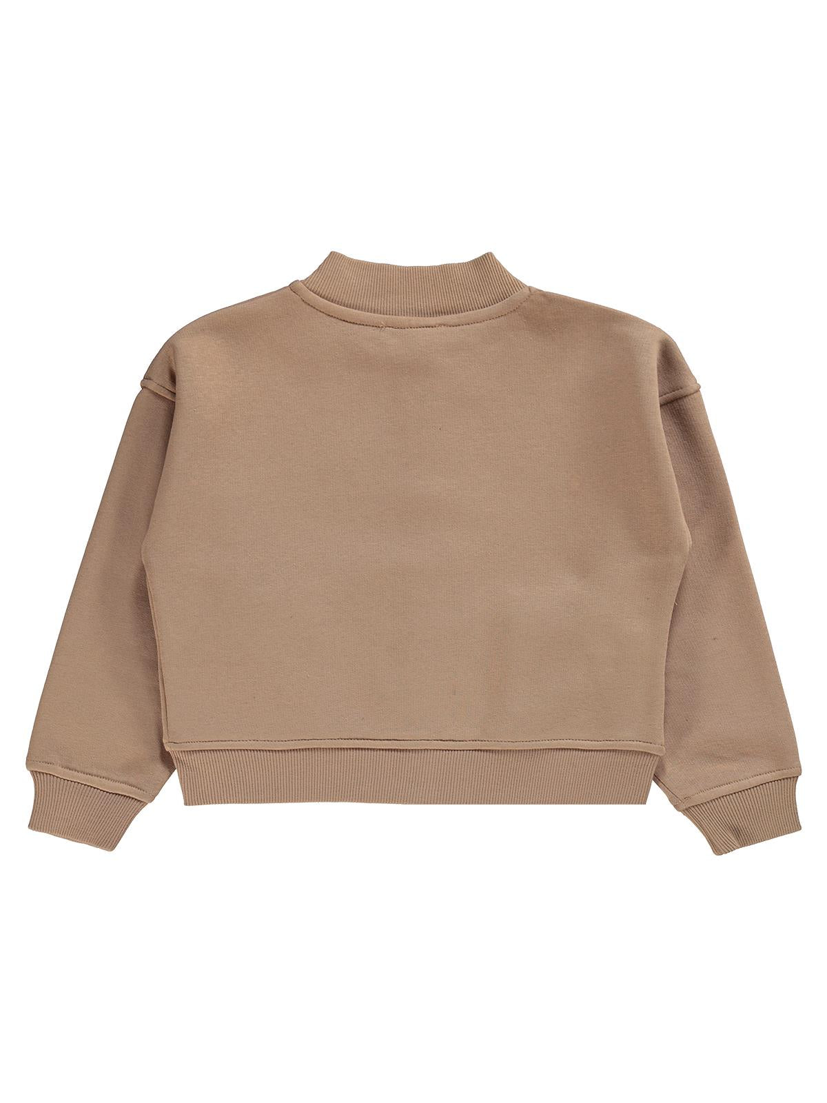 Civil Girls Çıtçıtlı Cepli 10-13 Yaş Hırka - Turuncu