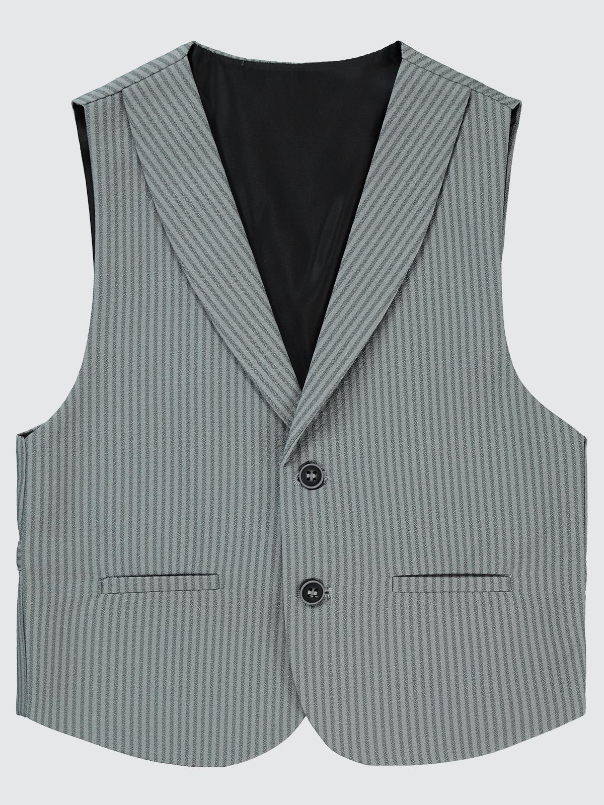 Civil Boys Fitilli Keten 6-9 Yaş Yelek - Gri