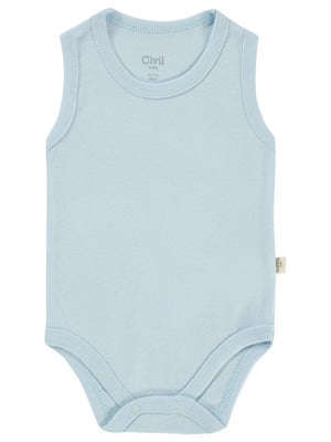 Civil Baby Düz Renkli  Çıtçıtlı Badi - Mavi