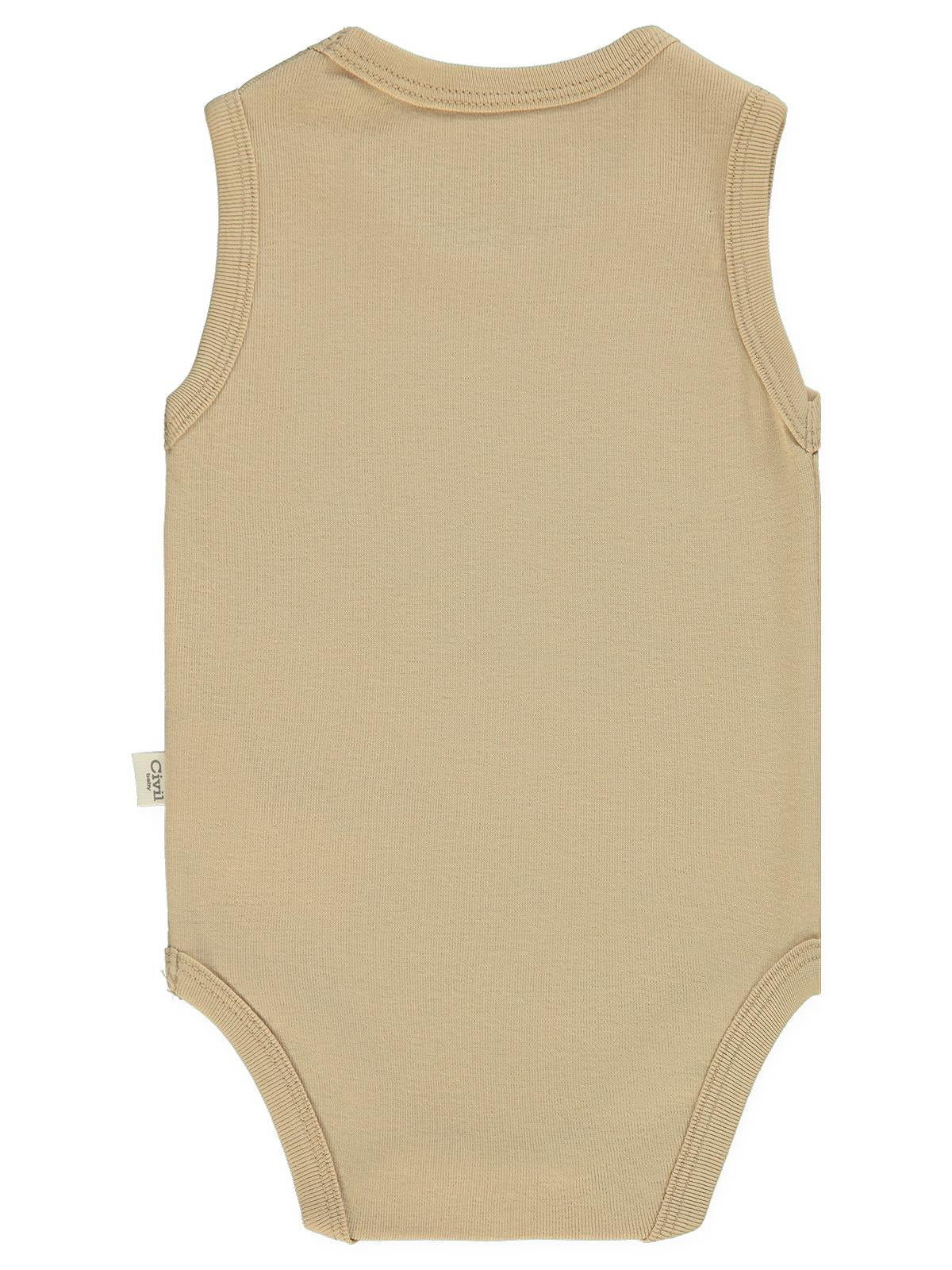 Civil Baby Düz Renkli 1-3 Yaş Çıtçıtlı Badi - Sarı
