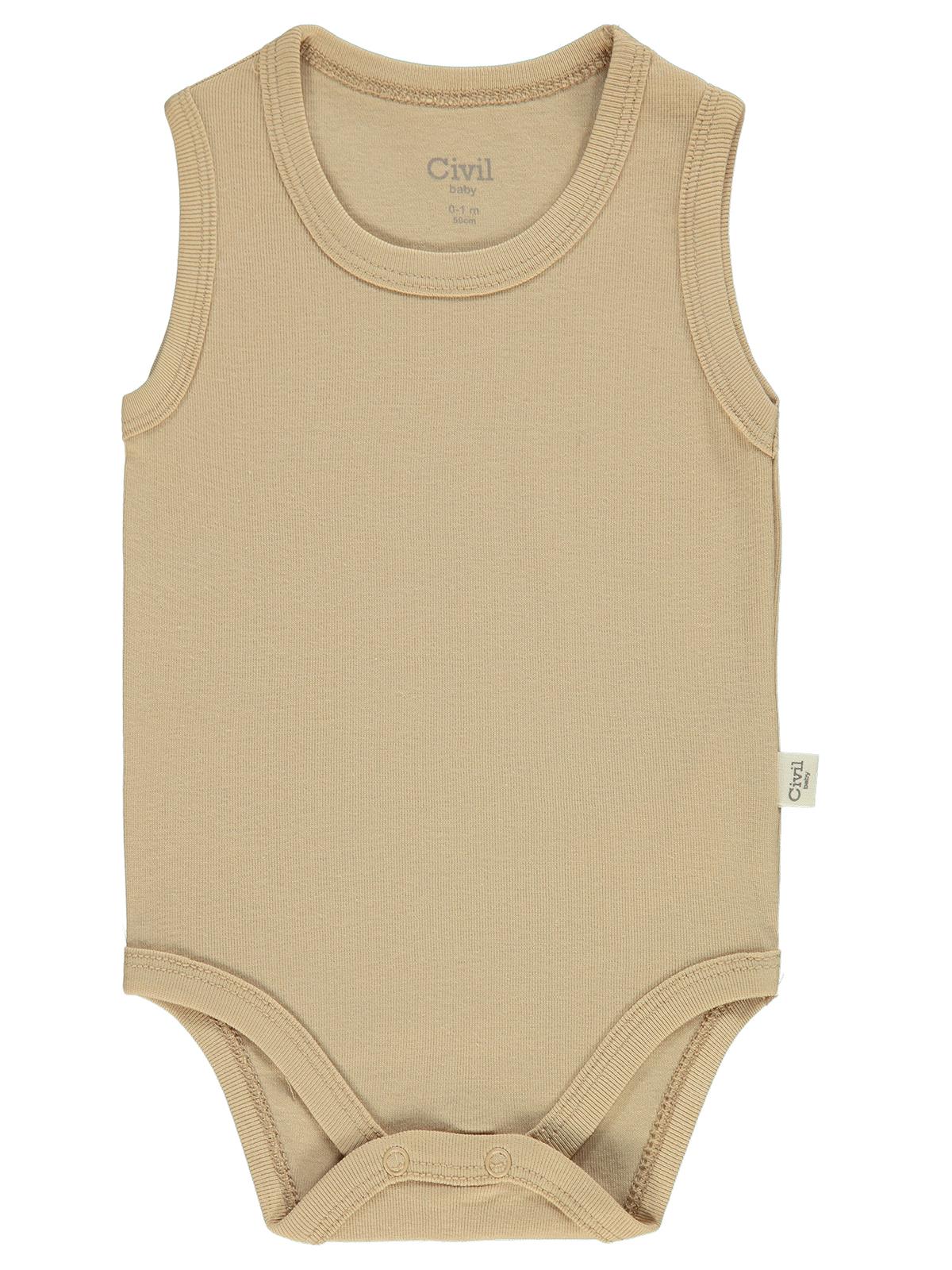 Civil Baby Düz Renkli  Çıtçıtlı Badi - Mavi