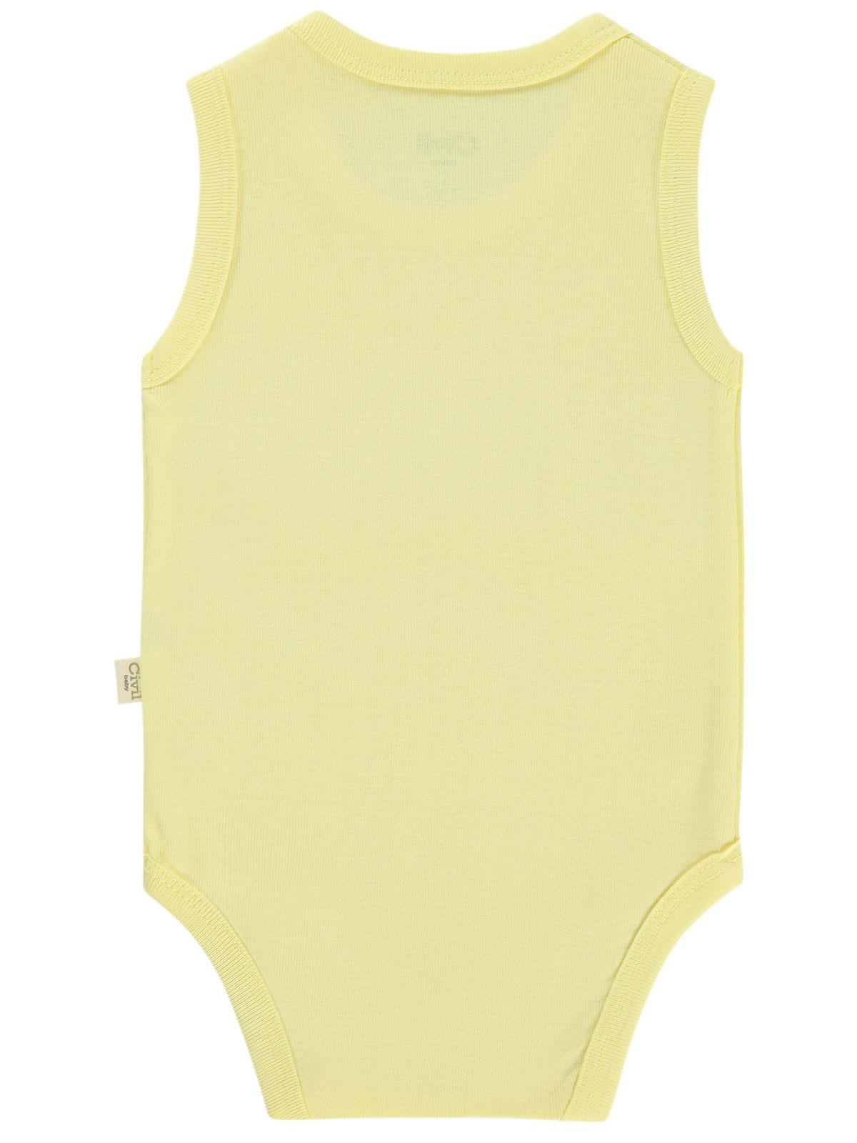 Civil Baby Düz Renkli 1-3 Yaş Çıtçıtlı Badi - Sarı