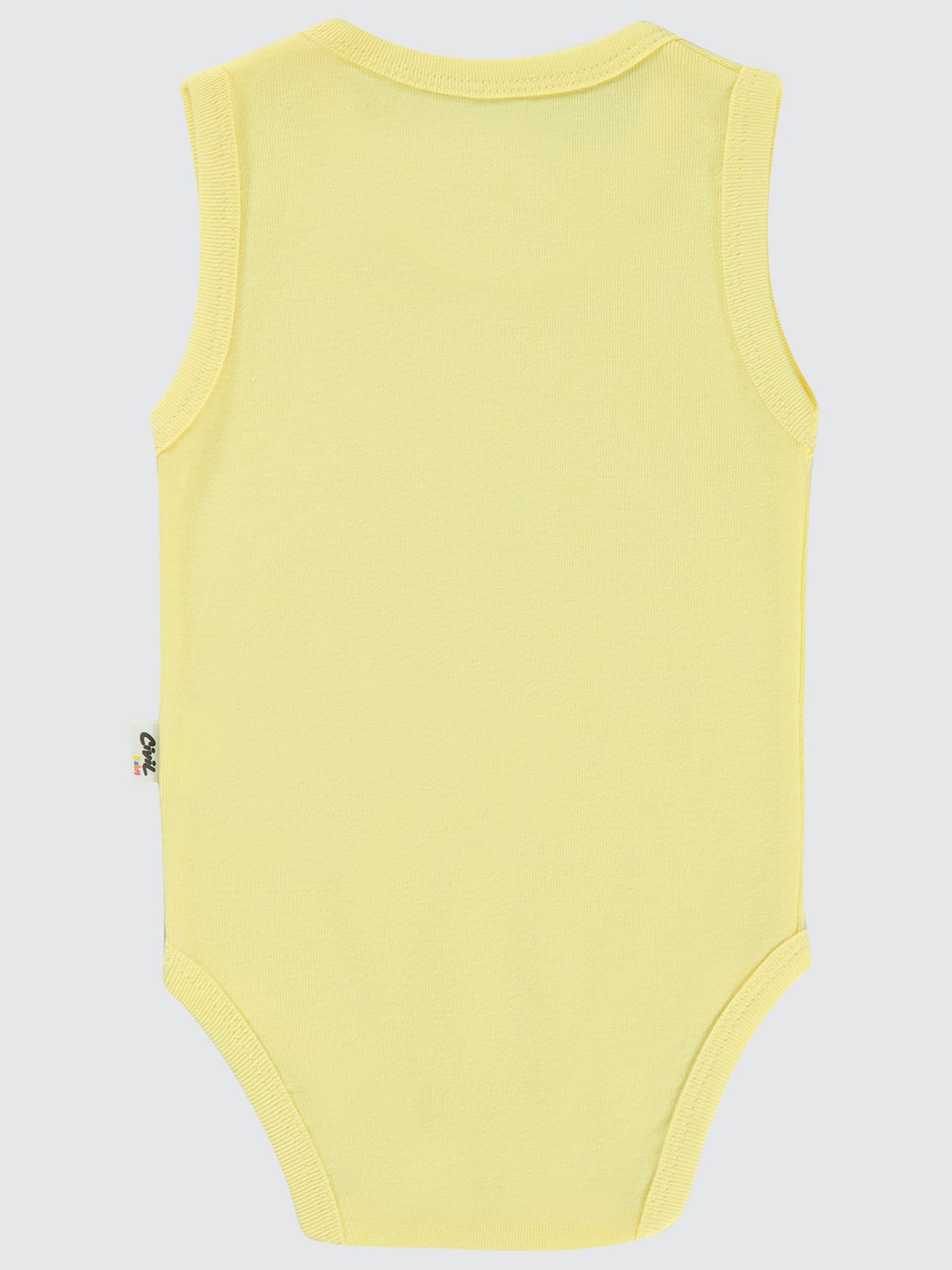 Civil Baby Düz Renkli 1-3 Yaş Çıtçıtlı Badi - Sarı