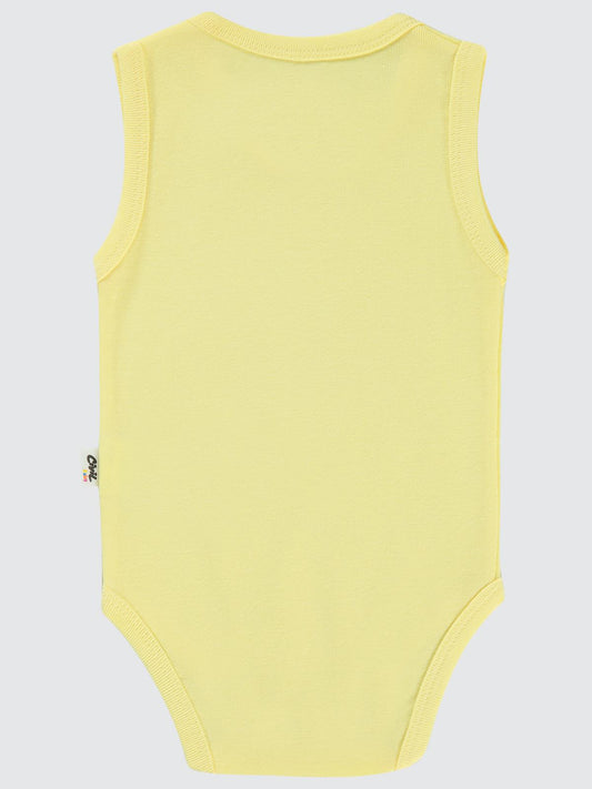 Civil Baby Düz Renkli 1-3 Yaş Çıtçıtlı Badi - Sarı