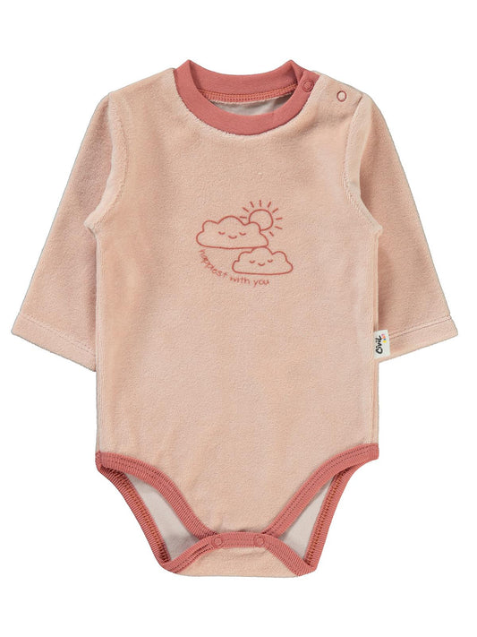 Civil Baby Bulut Baskılı 1-18 Ay Çıtçıtlı Badi - Pudra