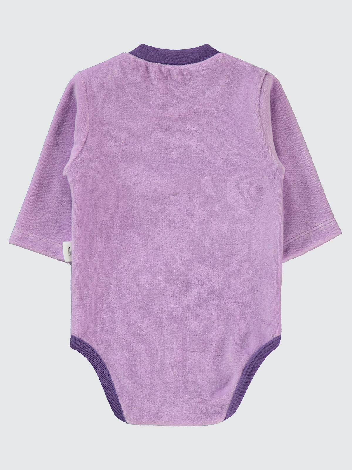 Civil Baby Bulut Baskılı 1-18 Ay Çıtçıtlı Badi - Lila
