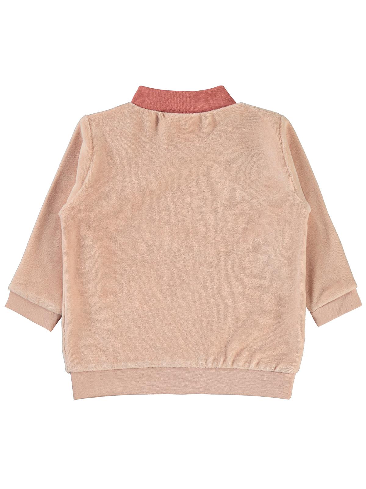 Civil Baby Bulut Baskılı Boğazlı 6-18 Ay Sweatshirt - Pudra