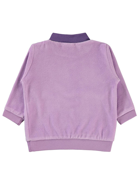 Civil Baby Bulut Baskılı Boğazlı 6-18 Ay Sweatshirt - Lila