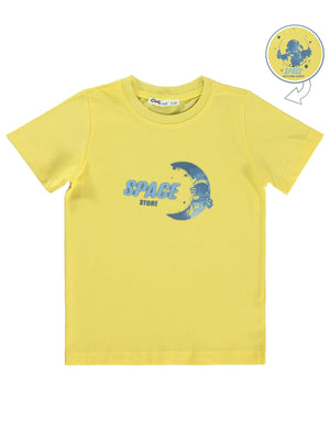 Civil Boys Space Store Baskılı 2-5 Yaş Tişört - Sarı