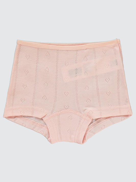 Civil Kız Çocuk Jakarlı Kalp 2'li Boxer Set | Ribana | Okul Kreş ve Günlük Kullanım - Ekru