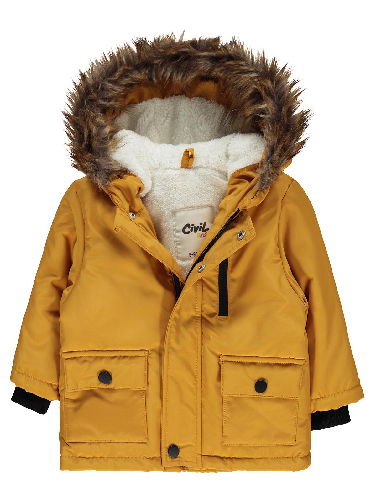 Civil Baby Kürklü 6-18 Ay Mont - Hardal