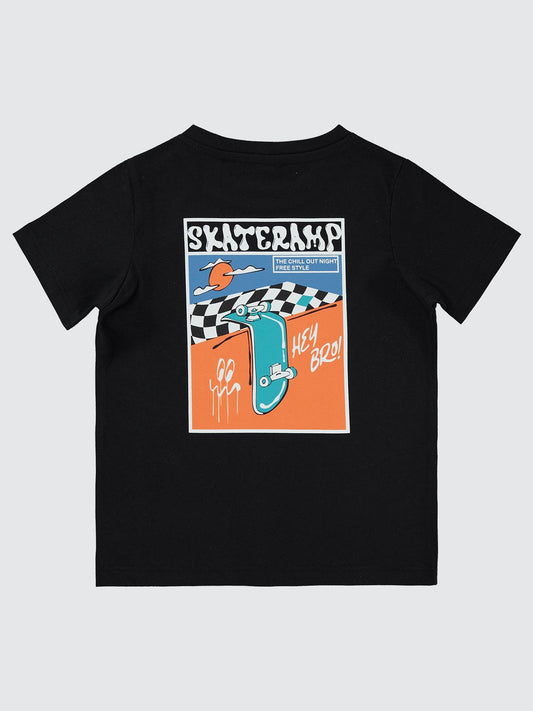 Civil Boys Skateramp Baskılı 2-5 Yaş Tişört - Siyah