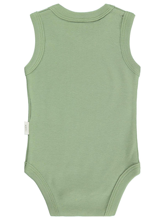 Civil Baby Little Bear Baskılı 1-36 Ay Çıtçıtlı Badi - Haki