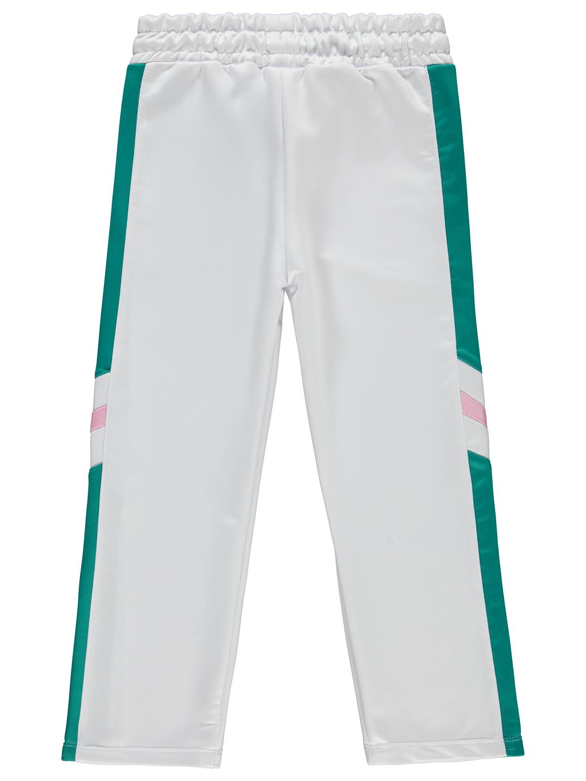 Civil Girls Tenis Baskılı 10-13 Yaş Eşofman Altı - Beyaz