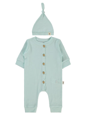 Civil Baby Şapkalı 1-6 Ay Tulum - Yeşil