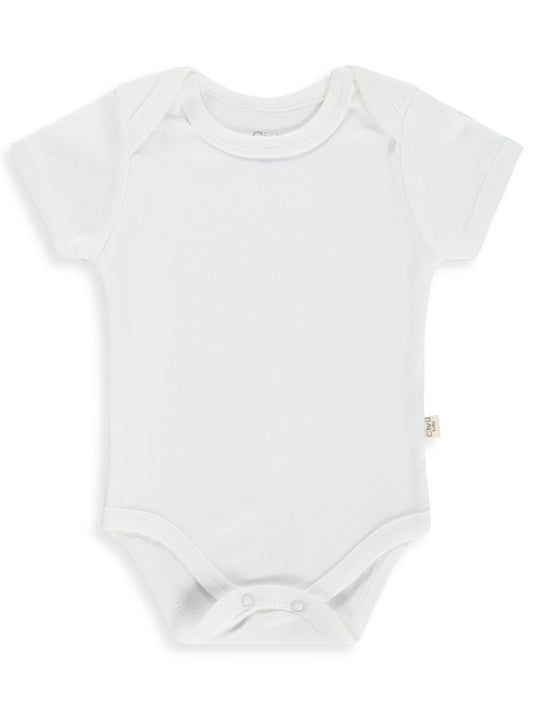 Civil Baby 5'li Çıtçıtlı Badi Seti | Pamuklu Kısa Kol | Ribana Bebek Atlet Badi - Beyaz