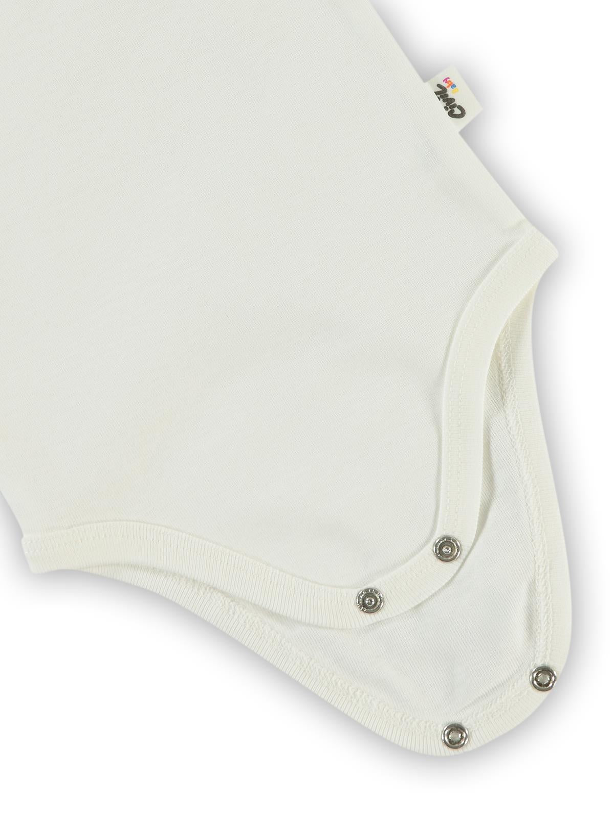 Civil Baby 5 li Düz Basic Sıfır Kol  Çıtçıtlı Badi - Ekru