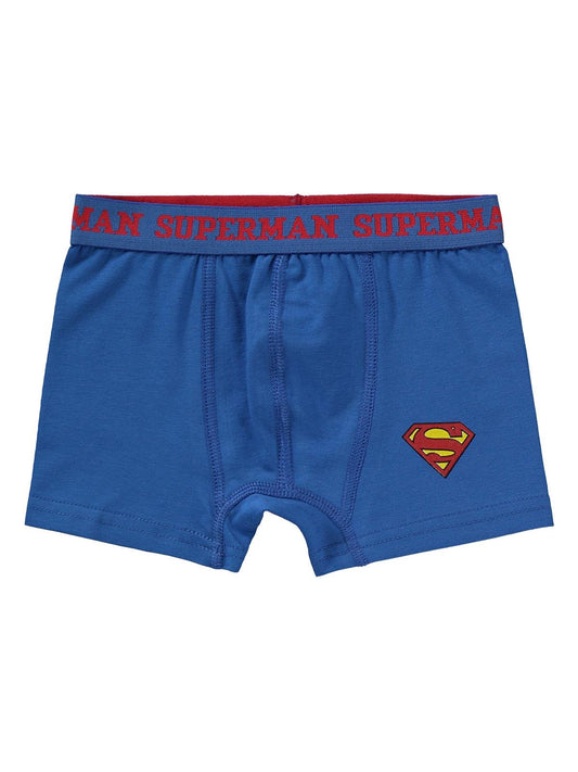 Süperman 3'lü Boxer Set | Likralı Süprem Baskılı | Okul Kreş ve Günlük Kullanım