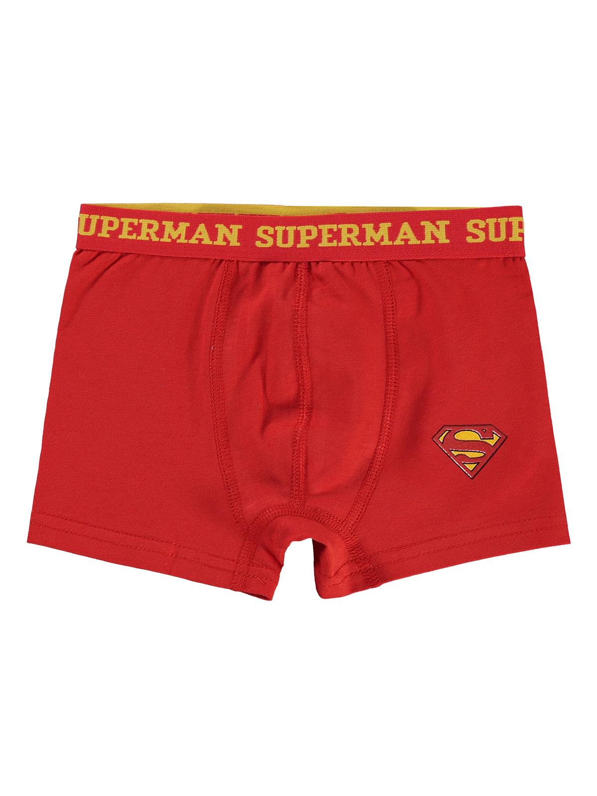 Süperman 3'lü Boxer Set | Likralı Süprem Baskılı | Okul Kreş ve Günlük Kullanım