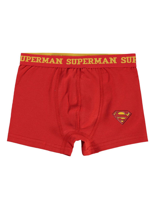 Süperman 3'lü Boxer Set | Likralı Süprem Baskılı | Okul Kreş ve Günlük Kullanım