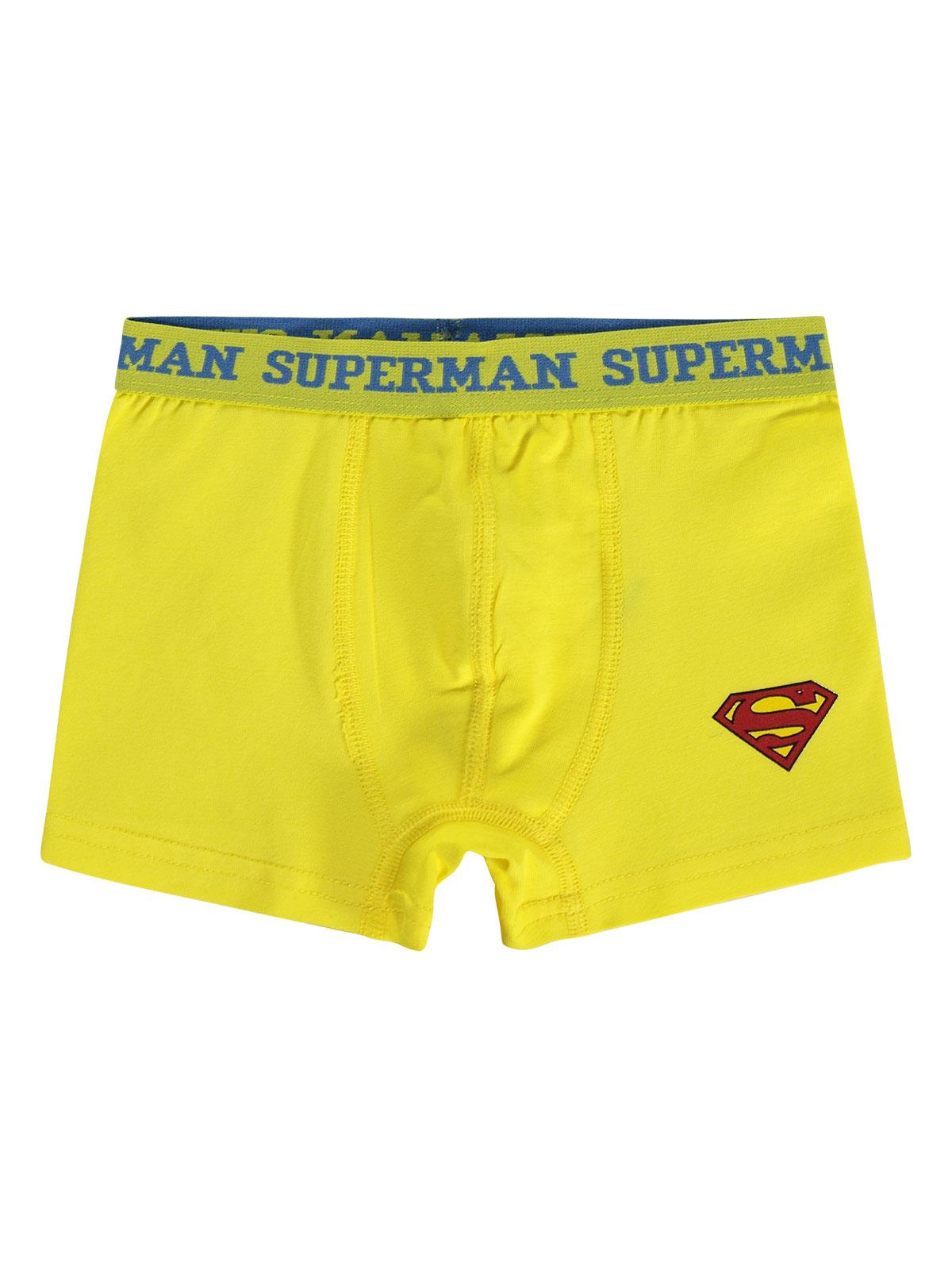 Süperman 3'lü Boxer Set | Likralı Süprem Baskılı | Okul Kreş ve Günlük Kullanım