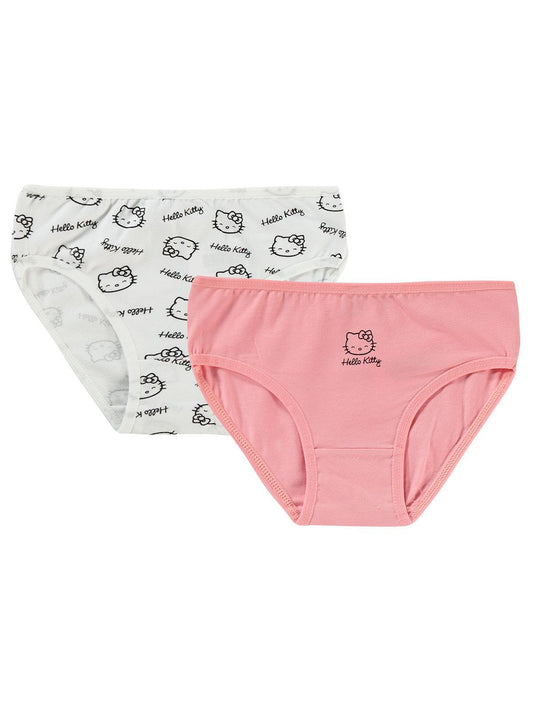 Hello Kitty 2'li Külot Set | Likralı Süprem Baskılı | Okul Kreş ve Günlük Kullanım