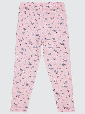 Civil Girls Çıtır Çiçek Desen 6-9 Yaş Tayt - Pembe