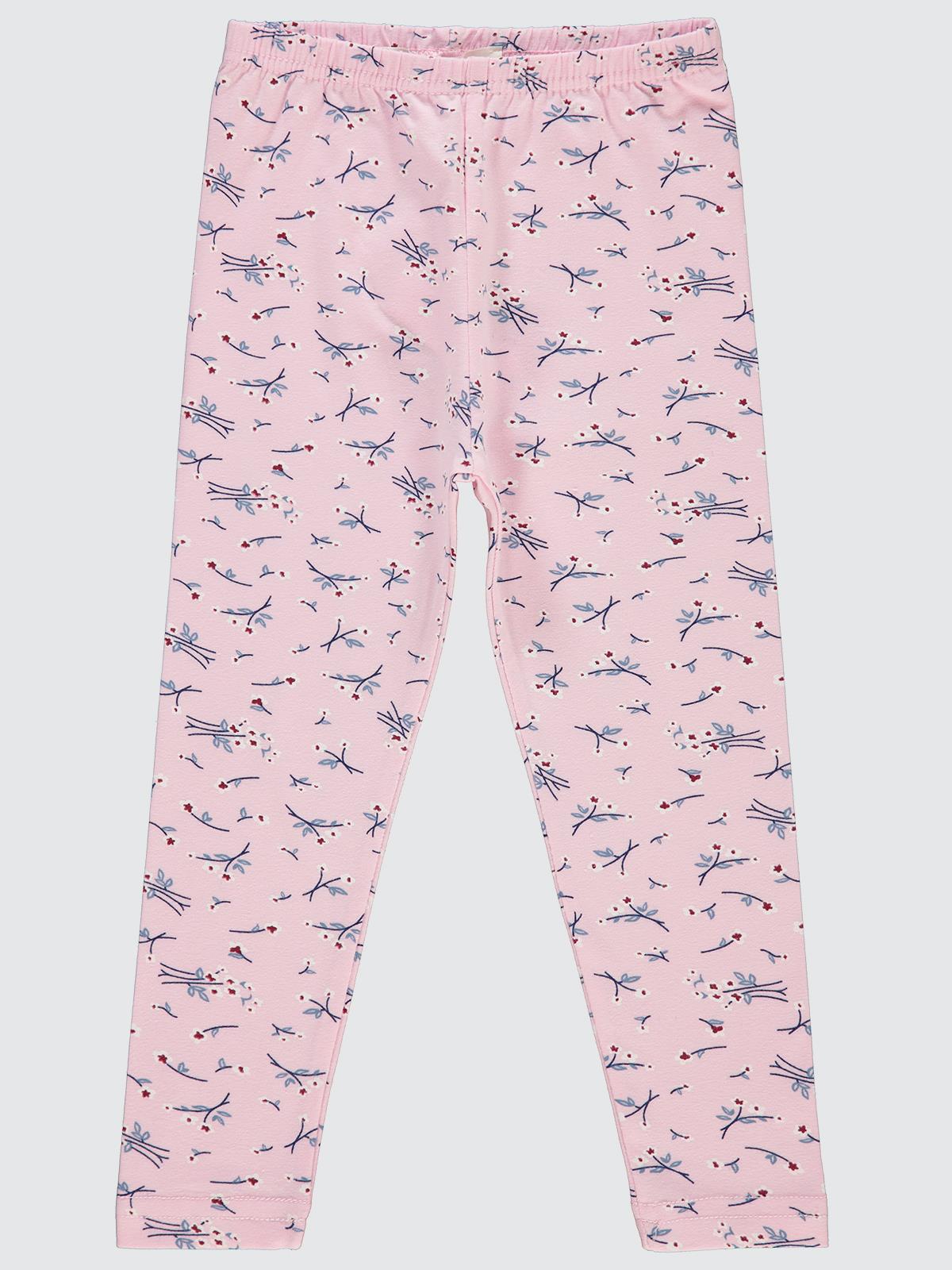 Civil Girls Çıtır Çiçek Desen 6-9 Yaş Tayt - Pembe