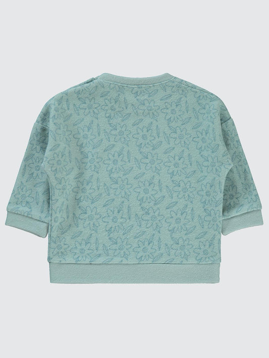 Civil Baby Çiçek Baskılı 6-18 Ay Sweatshirt - Yeşil