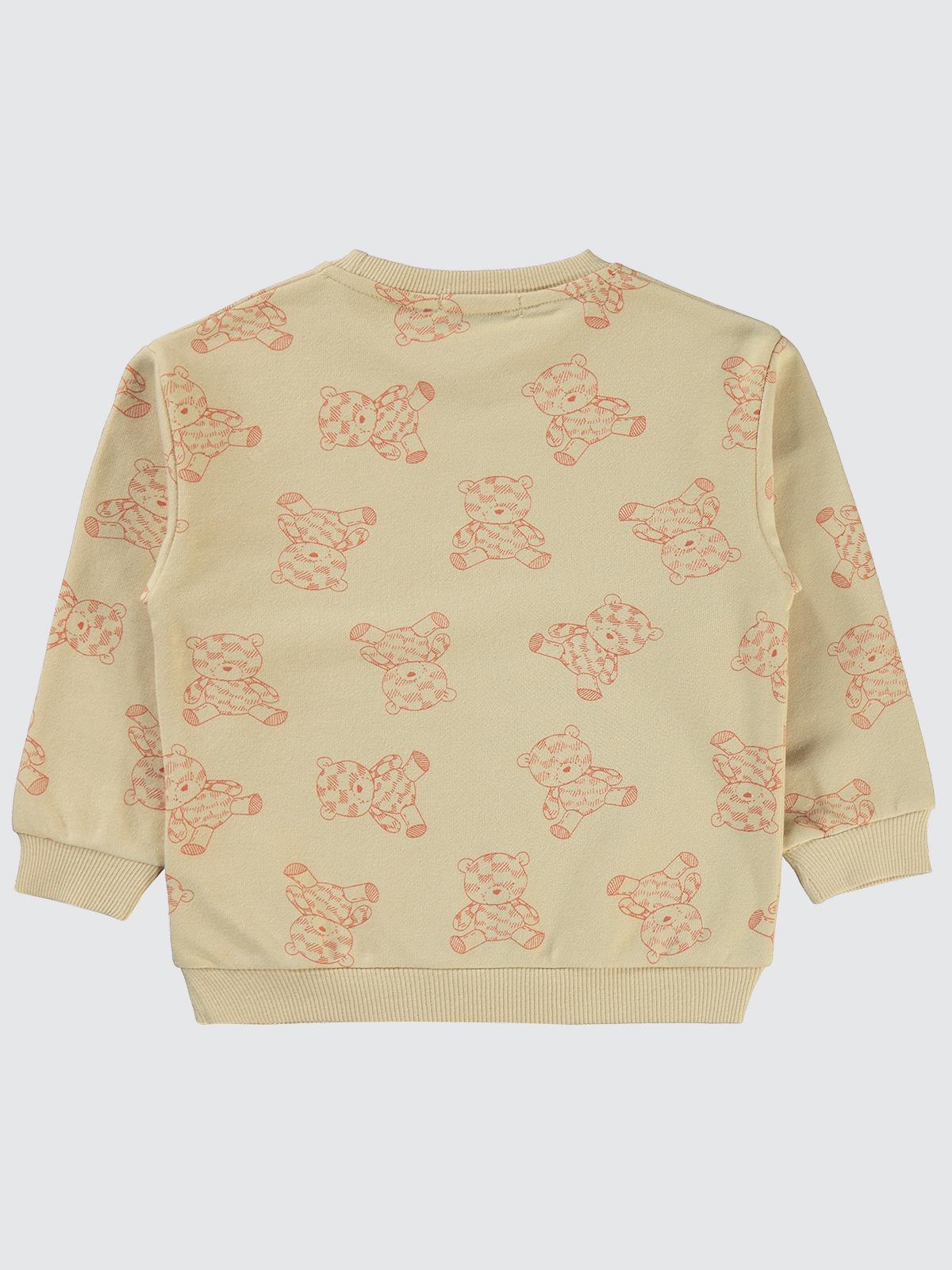 Civil Boys Ayıcık Baskılı 2-5 Yaş Sweatshirt - Bej