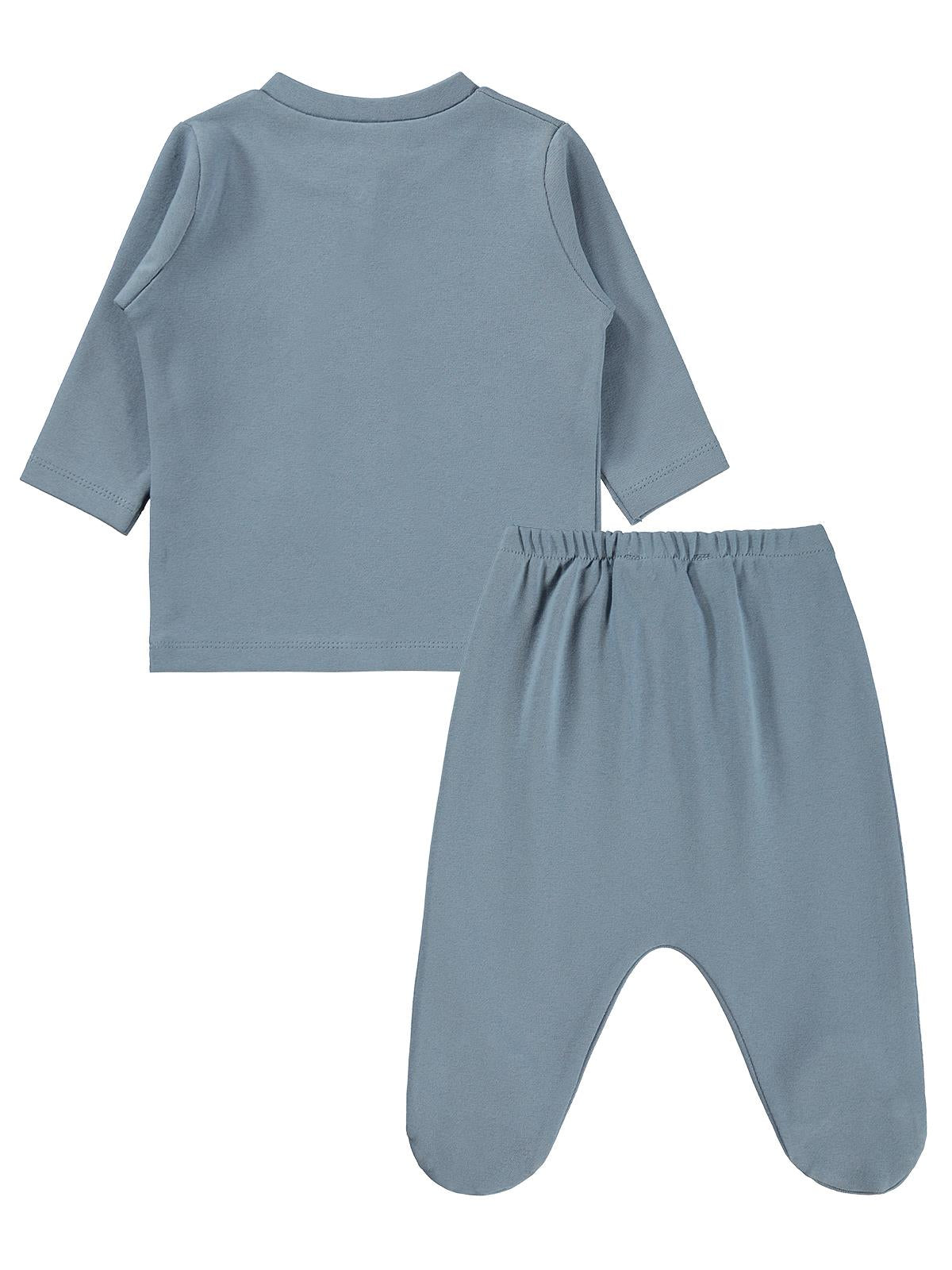 Civil Baby Düz 1-6 Ay Pijama Takımı - Mavi