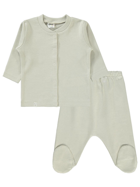 Civil Baby Düz 1-6 Ay Pijama Takımı - Bej