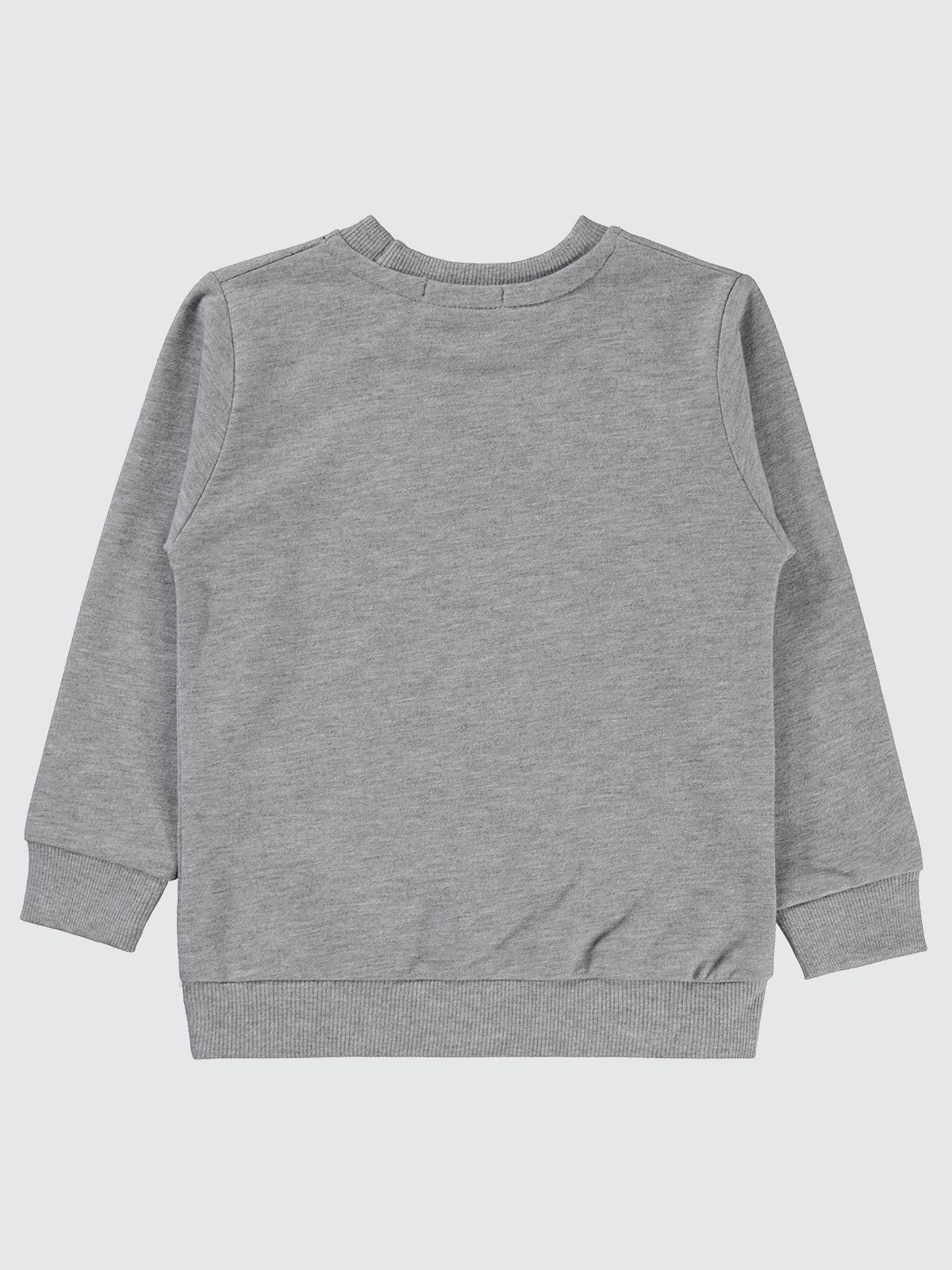 Civil Erkek Çocuk Street Skate Baskılı Sweatshirt | 2 İp Uzun Kol | Okul Kreş ve Günlük Kullanım - Gri