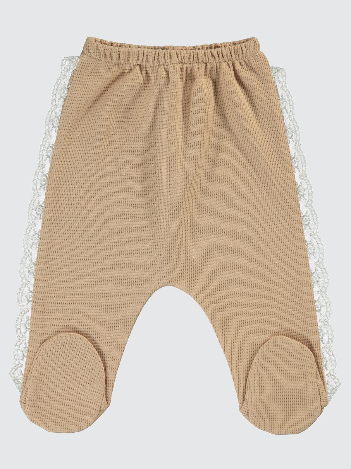 Civil Baby Yanı Dantelli 1-6 Ay Tek Alt Bebe - Bej