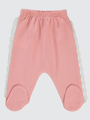 Civil Baby Yanı Dantelli 1-6 Ay Tek Alt Bebe - Pembe