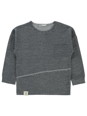 Civil Boys Düz Cepli 6-9 Yaş Sweatshirt - Gri