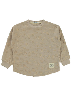 Civil Boys Ay Desenli 2-5 Yaş Sweatshirt - Bej