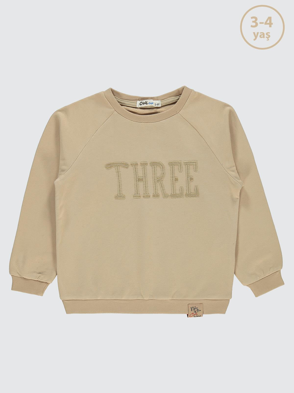 Civil Boys Two Nakışlı 2-5 Yaş Sweatshirt - Turuncu