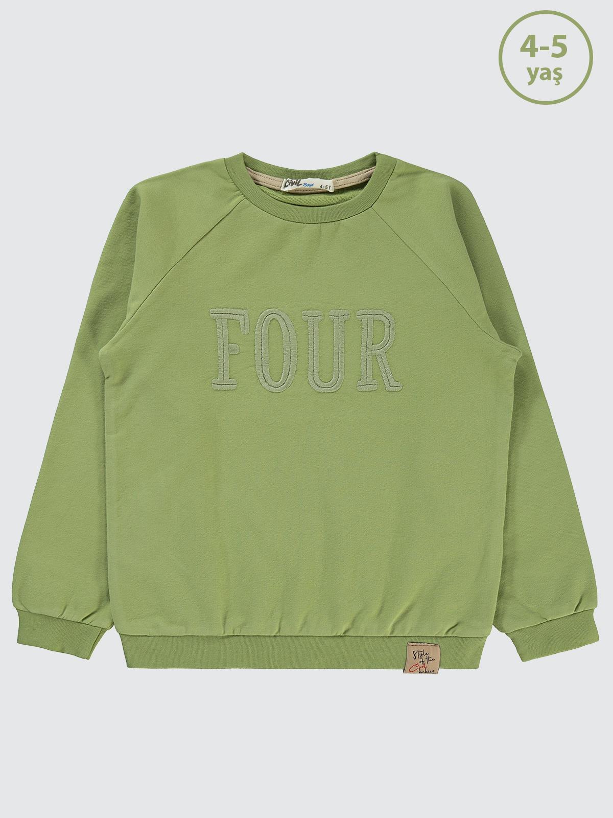 Civil Boys Two Nakışlı 2-5 Yaş Sweatshirt - Turuncu