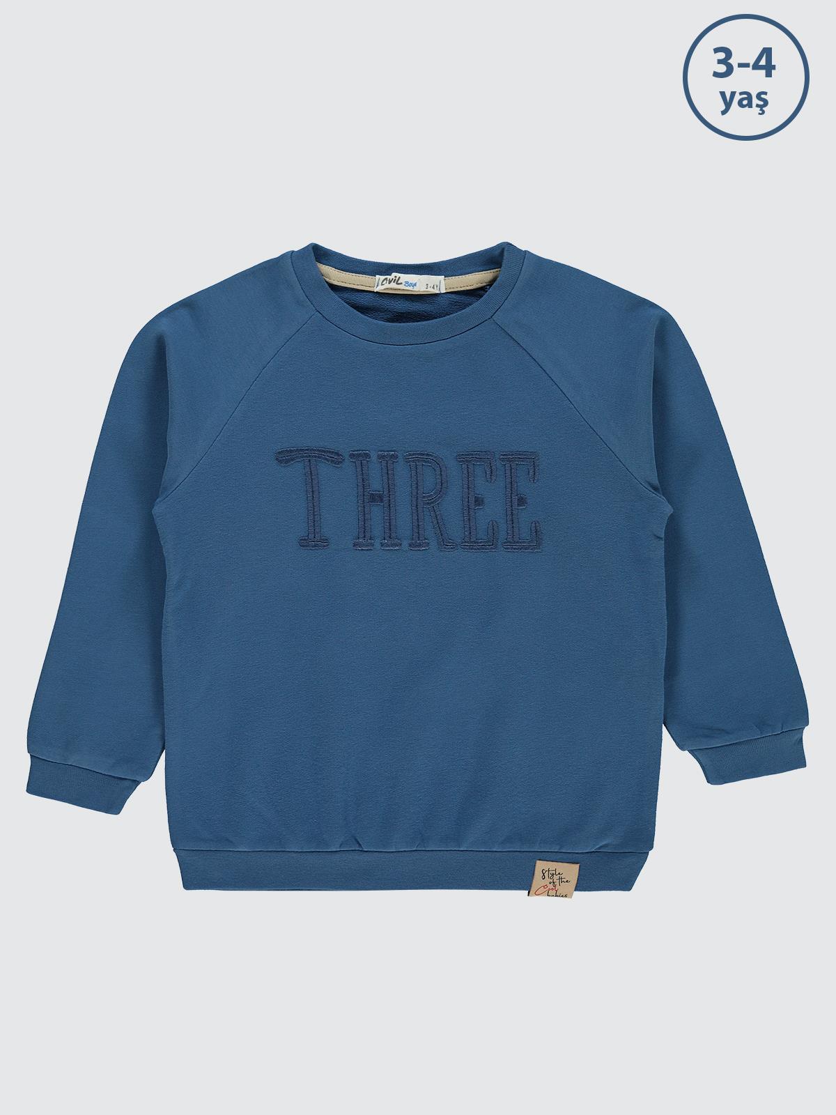 Civil Boys Two Nakışlı 2-5 Yaş Sweatshirt - Turuncu