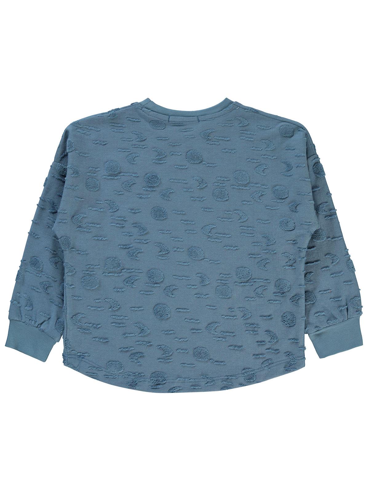 Civil Boys Ay Desenli 2-5 Yaş Sweatshirt - Mavi