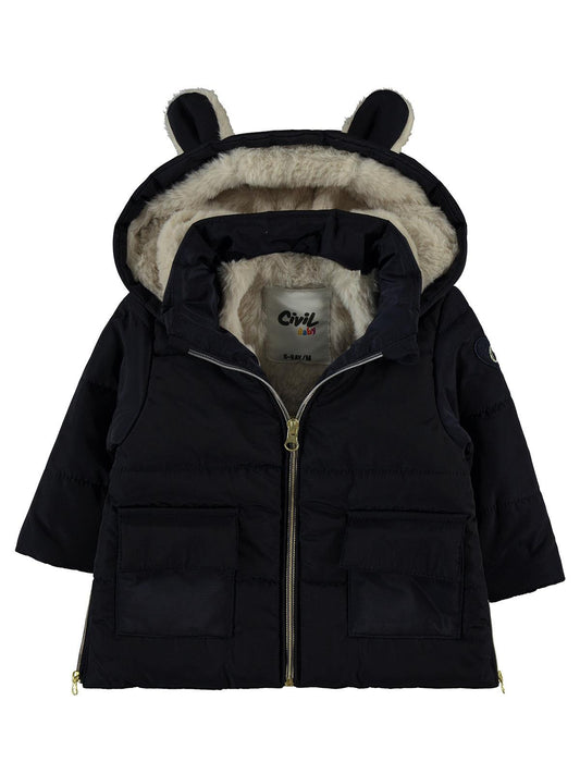 Civil Baby Pelüş Kulaklı 6-18 Ay Mont - Lacivert