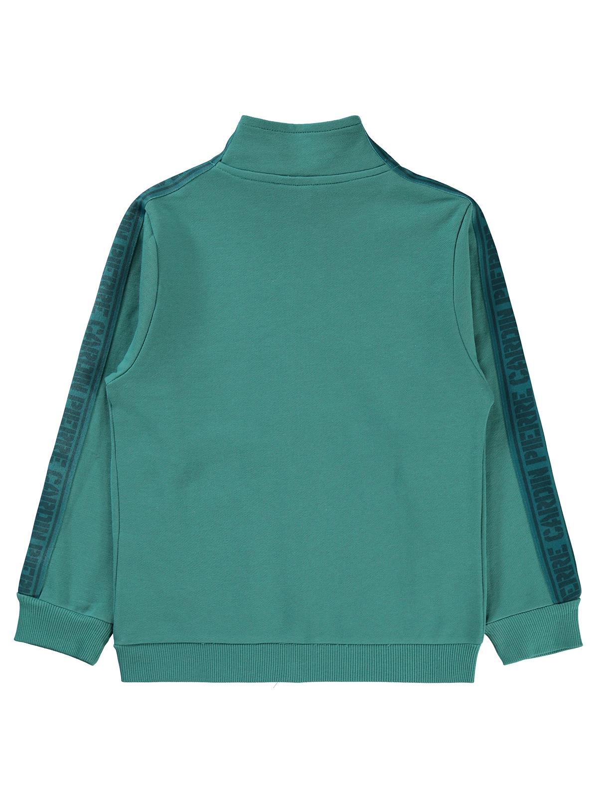 Pierre Cardin Şeritli 6-9 Yaş Hırka - Yeşil