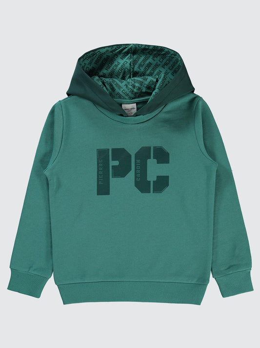 Pierre Cardin PC Baskılı 10-12 Yaş Sweatshirt - Yeşil
