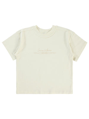 Civil Boys Sailing Baskılı Oversize 10-13 Yaş Tişört - Fil Dişi