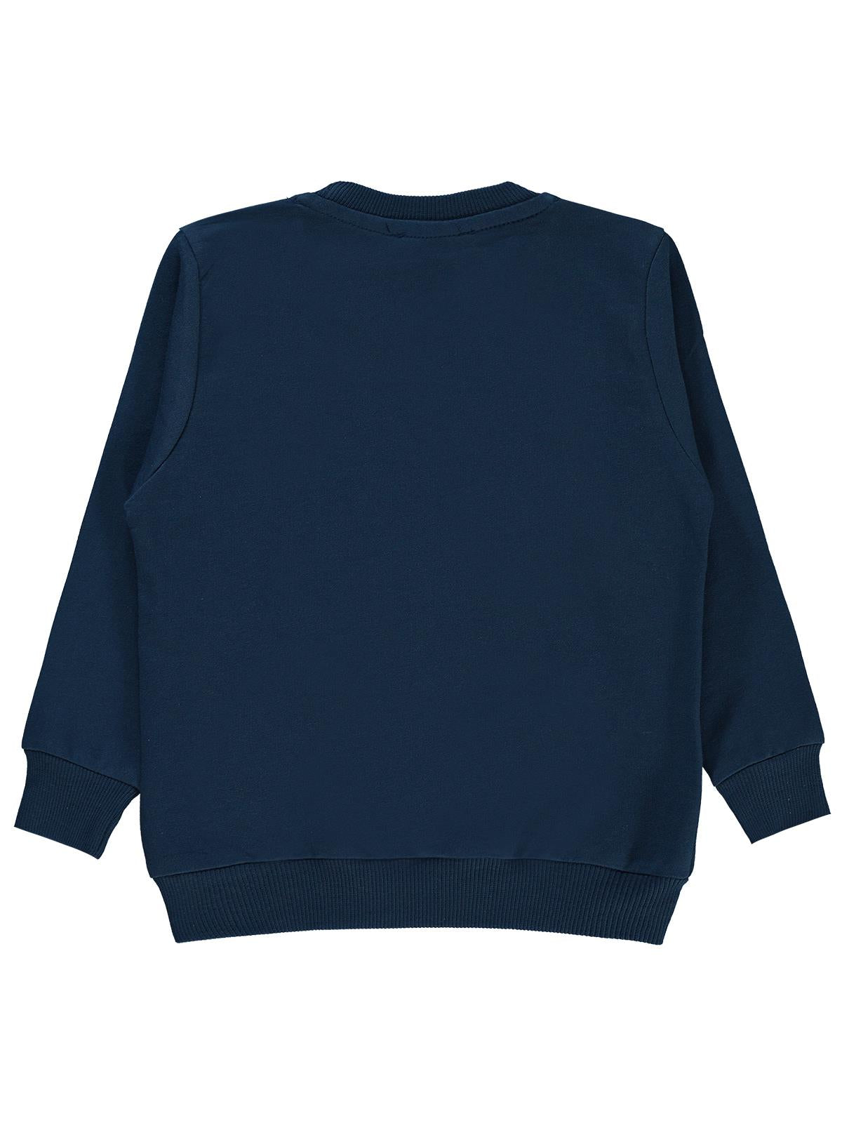 Ben10 Baskılı Sweatshirt | 2 İp Uzun Kol Bisiklet Yaka Baskılı | Okul Kreş ve Günlük Kullanım - Lacivert