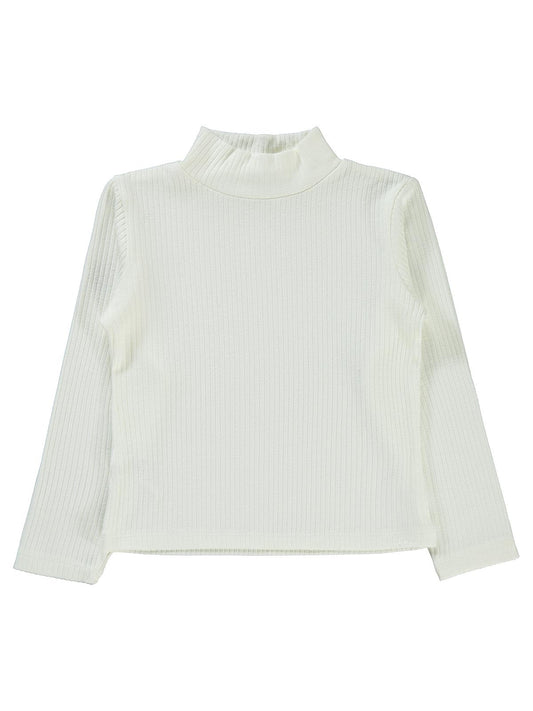 Pierre Cardin Sweatshirt | Viskoz Uzun Kol Balıkçı Yaka | Okul Kreş ve Günlük Kullanım - Ekru